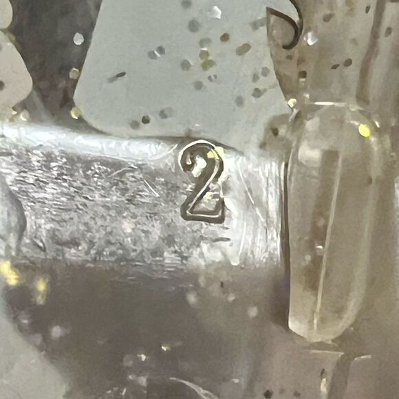 Disney Princess girls gold glitter & sequin jelly flip flops size 2 - Picture 5 of 5